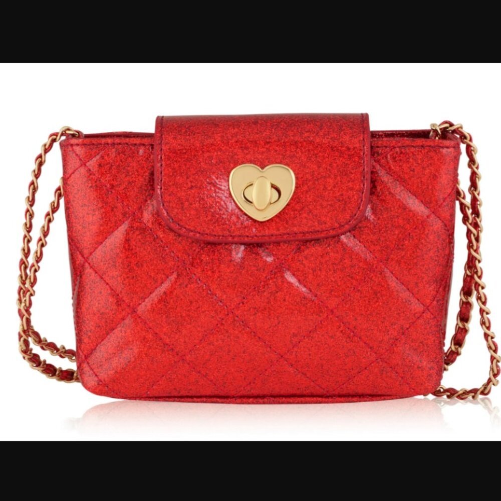 Red Paige Purse: Red Holiday Glitter - Carrying Kind